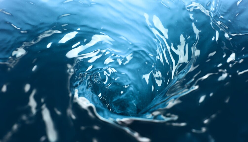Tourbillon d'eau en mouvement